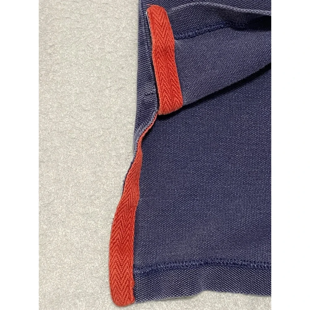 Polo Ralph Lauren Polo Shirt Mens XL Navy Blue Cotton Big RedPony Rugby USA Flag